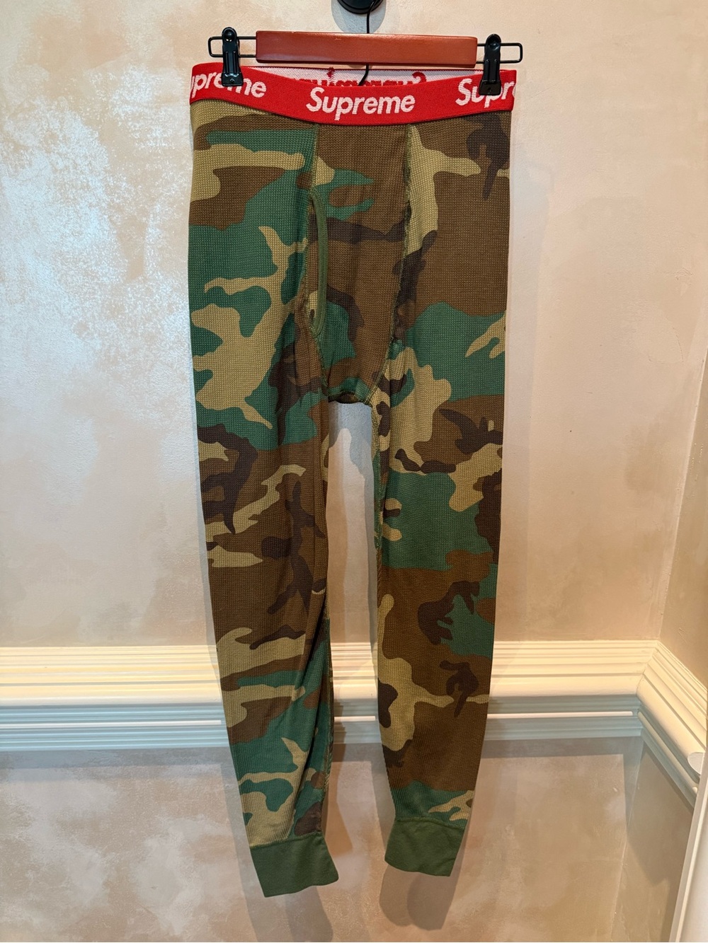 Supreme Hanes Woodland Camo Thermal Bottoms